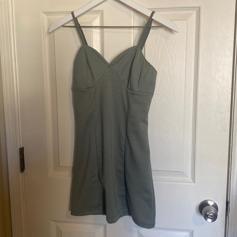 Kendall and Kylie Sage Green Mini Dress